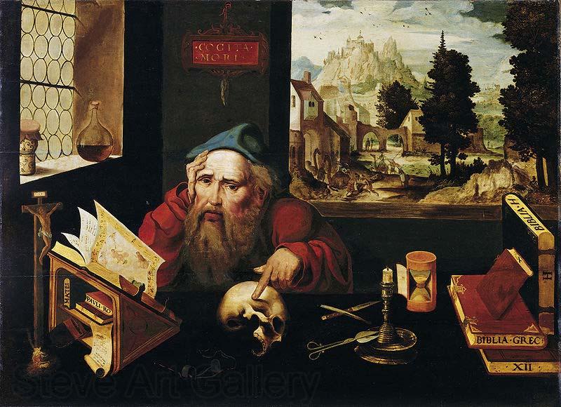 Joos van cleve Der heilige Hieronymus im Gehaus Germany oil painting art